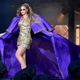 Beyonce performs in purple Peter Dundas on stage during the ‘On the Run II’ Tour with Jay-Z on June 9, 2018 in Glasgow, Scotland.